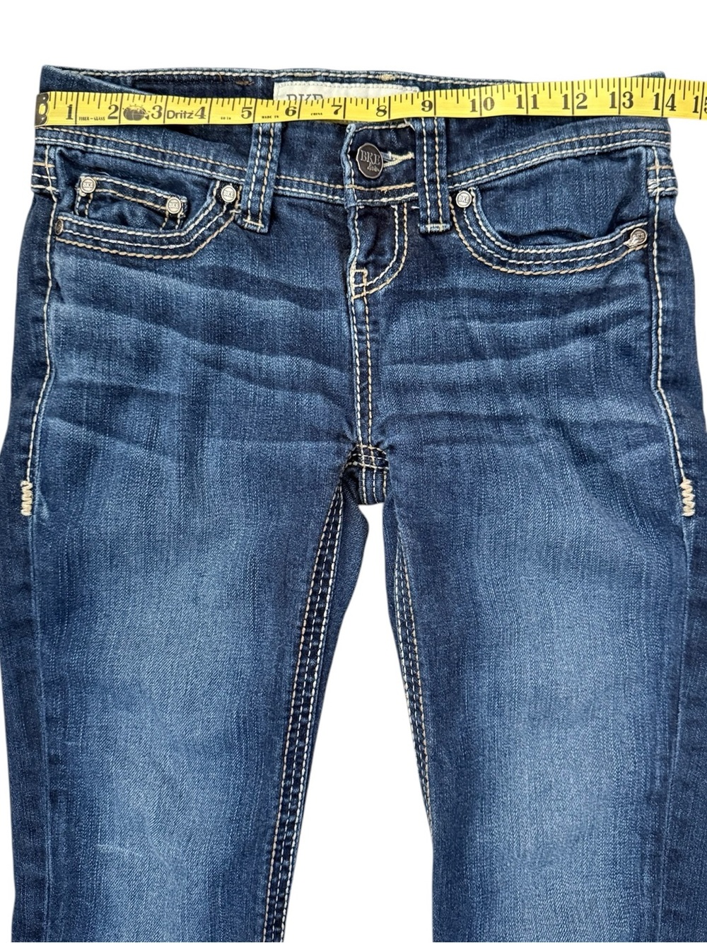 BKE Addison Low Rise Jeans Women’s 25 Dark Wash Whispering Stretch Thick Stitch - Picture 10 of 15